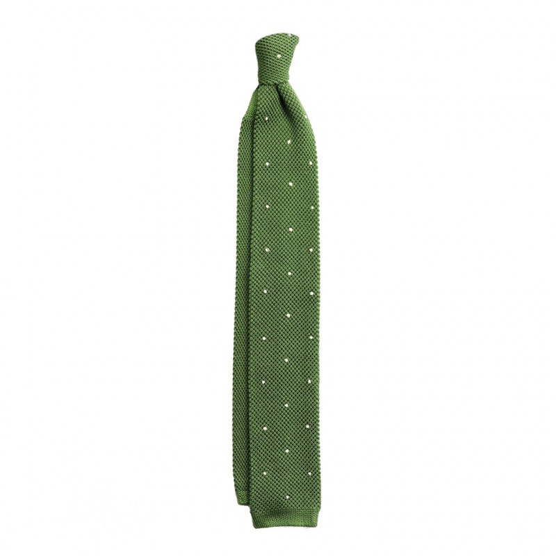 Olive green white polka dots