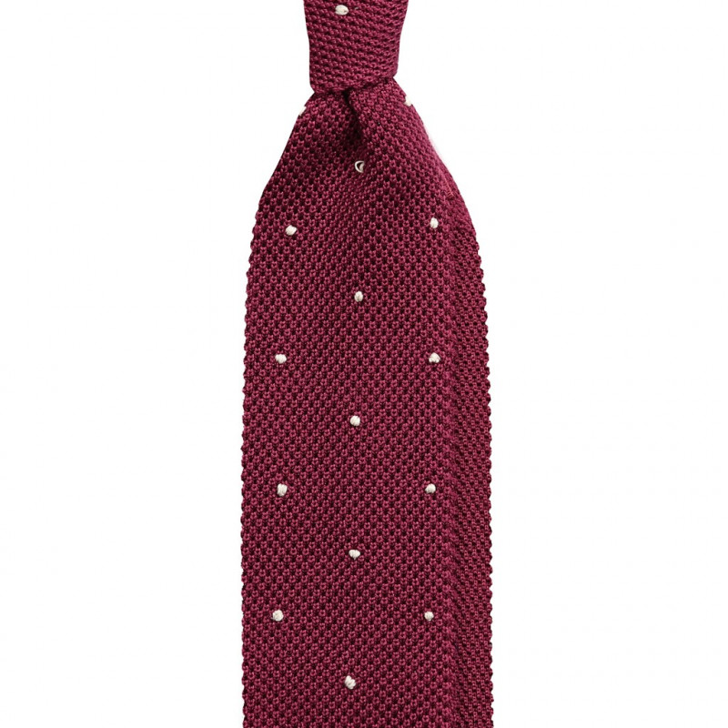 Magenta white polka dots