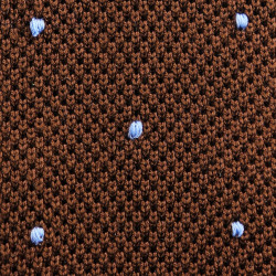 Brown light blue polka dots 2