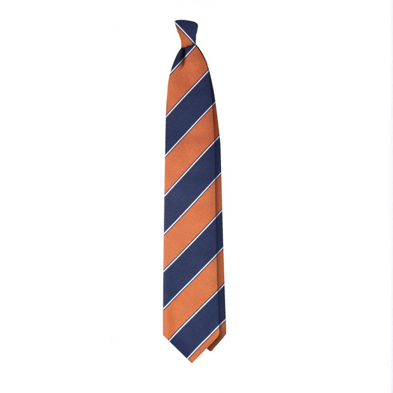 Jacquard regimental navy e arancio Jacquard regimental navy e arancio