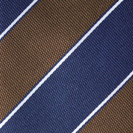 Jacquard regimental navy e marrone Jacquard regimental navy e marrone