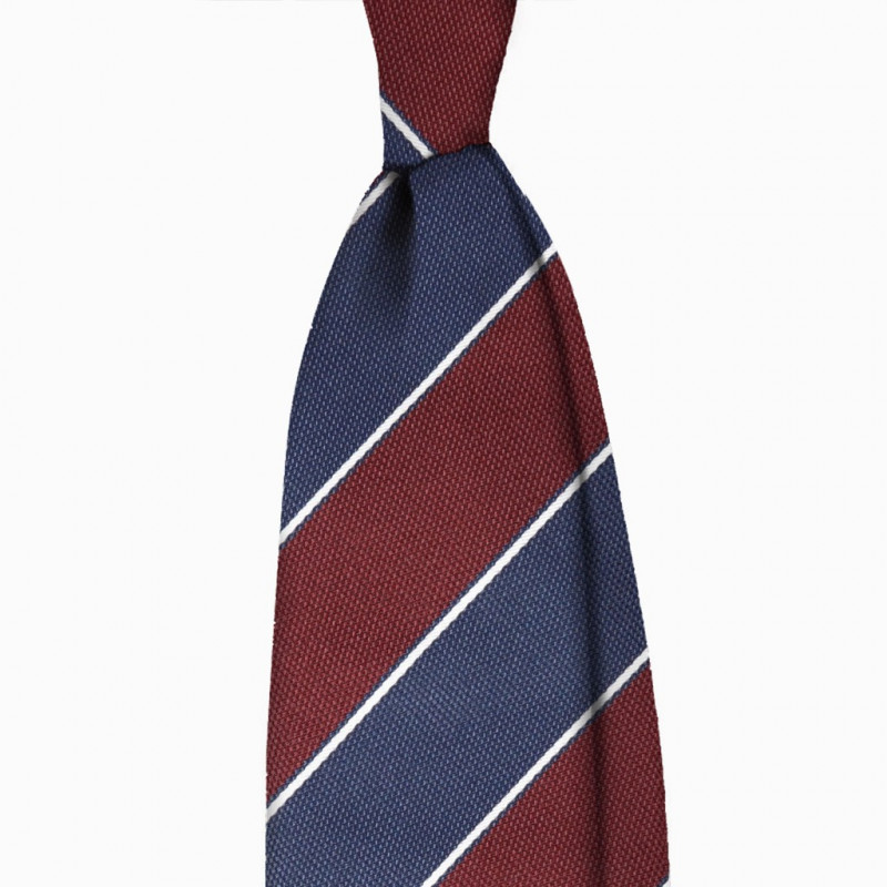 Bordeaux and navy jacquard stripes