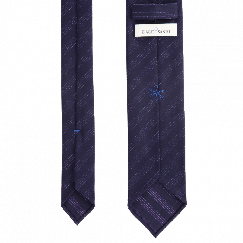 Navy con righe viola