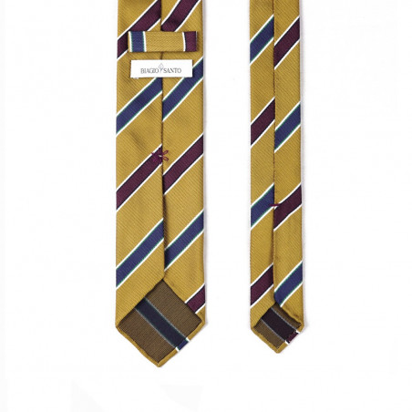 Bordeaux and Navy Stripes on Mustard Jacquard Bordeaux and Navy Stripes on Mustard Jacquard