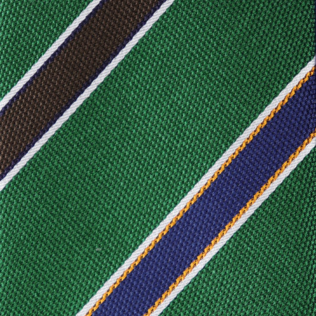 Jacquard Riga Marrone e Navy su Fondo Verde Jacquard Riga Marrone e Navy su Fondo Verde