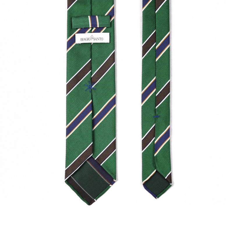 Bordeaux and Navy Stripes on Green Jacquard Bordeaux and Navy Stripes on Green Jacquard