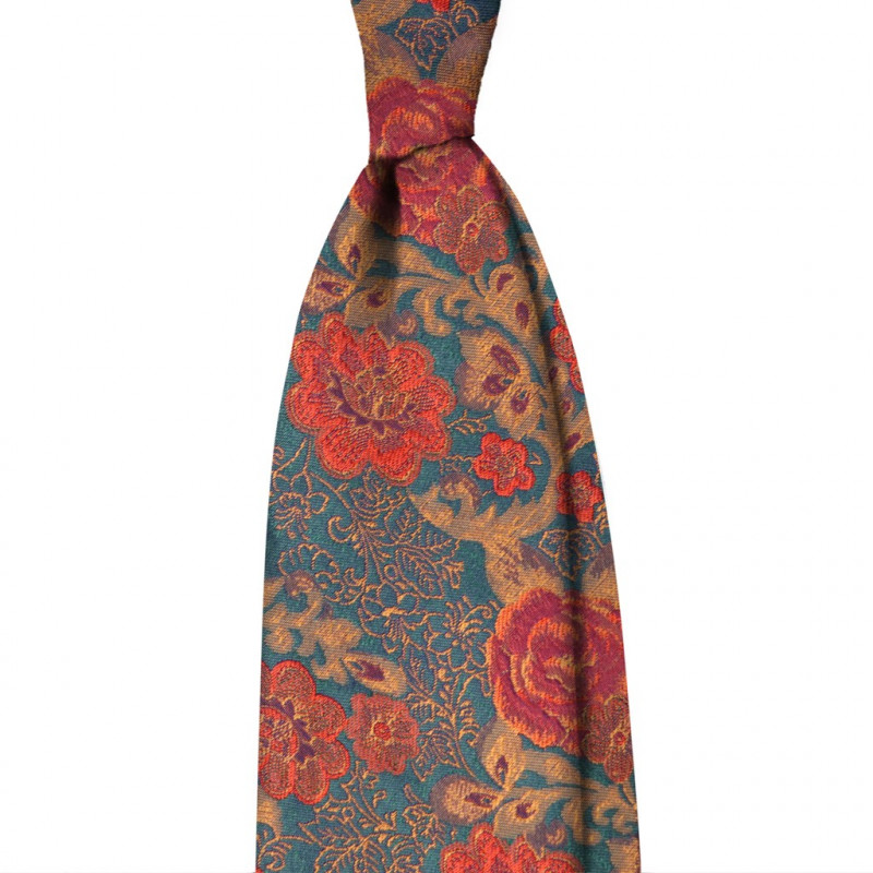 Multiflower Jacquard Gold-Orange