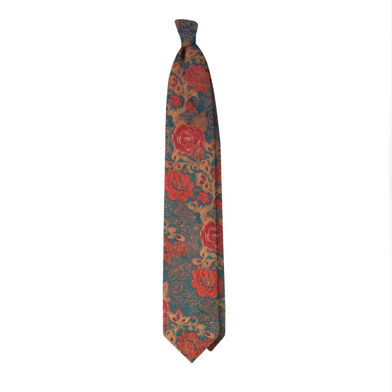 Multiflower Jacquard Oro-Arancio Multiflower Jacquard Oro-Arancio
