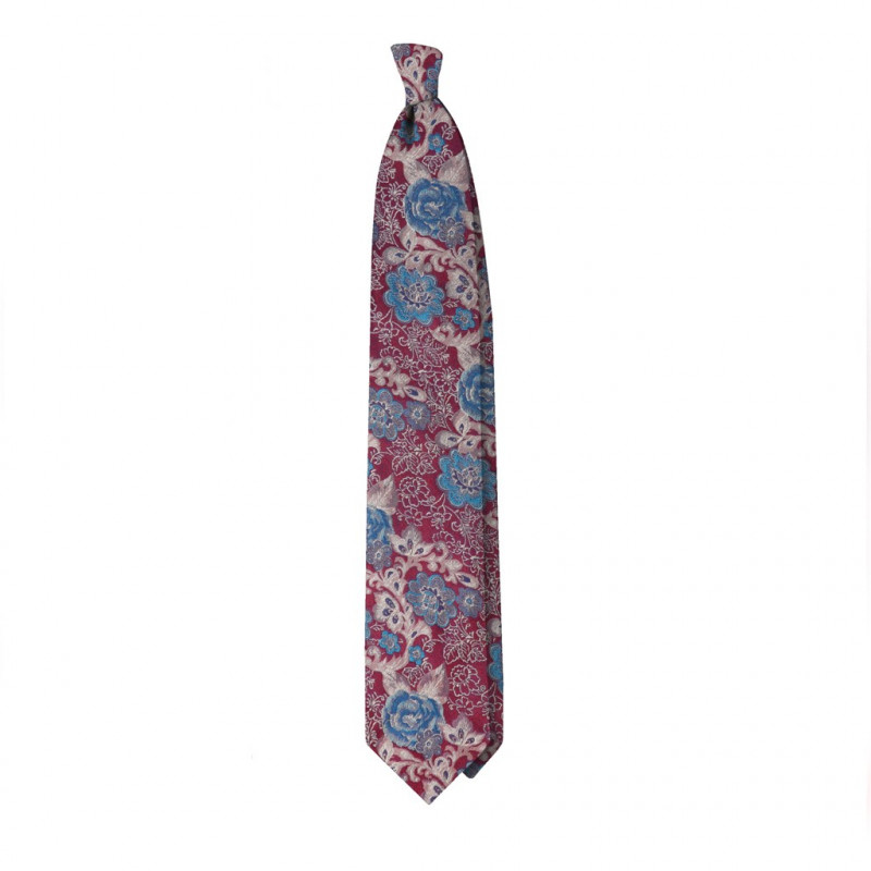 Multiflower Jacquard Burgundy Multiflower Jacquard Burgundy