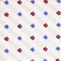 Light Blue and Red Flowers on White grenadine 2