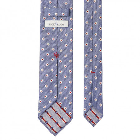 Fiori bianchi su garza denim