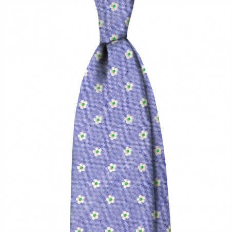 Fiori bianchi su garza celeste Fiori bianchi su garza celeste