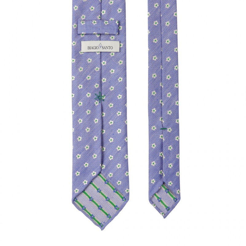 White flowers on Light Blue grenadine