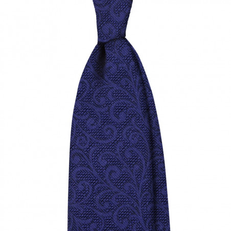 Blue paisley grenadine tone on tone Blue paisley grenadine tone on tone