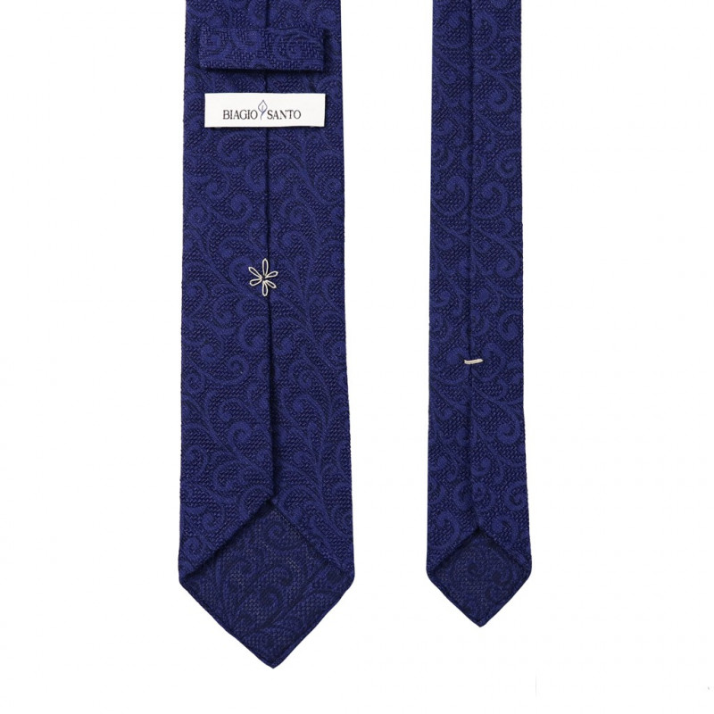 Blue paisley grenadine tone on tone Blue paisley grenadine tone on tone