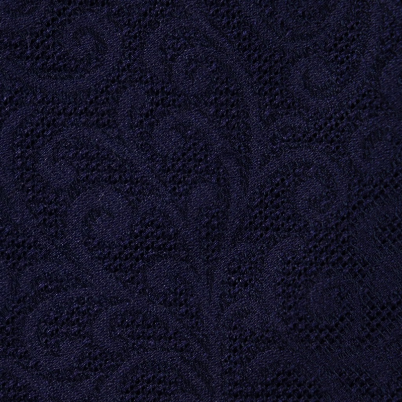 Navy paisley grenadine tone on tone