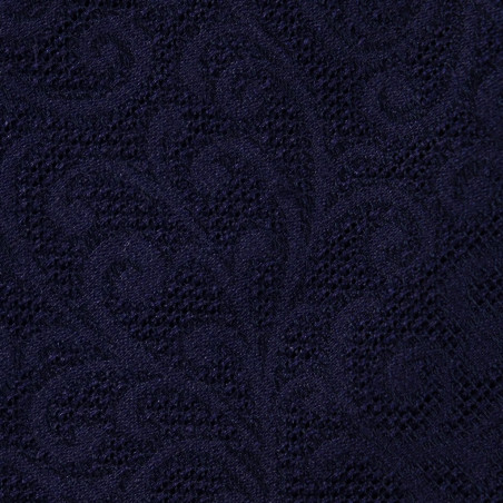 Navy paisley grenadine tone on tone