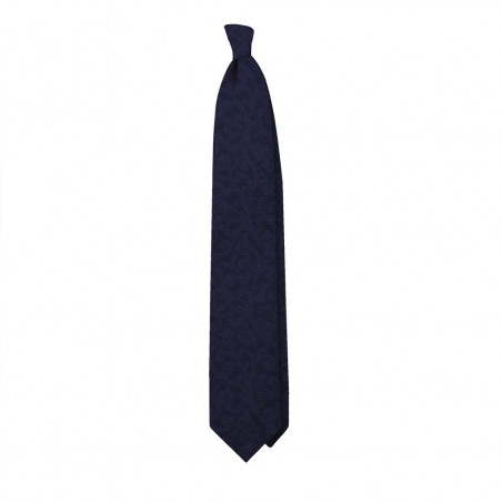 Navy paisley grenadine tone on tone