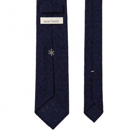 Navy paisley grenadine tone on tone