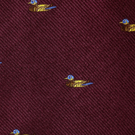 Ducks on Burgundy Jacquard