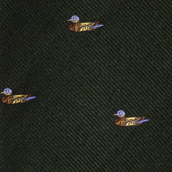 Ducks on Dark Green Jacquard 2