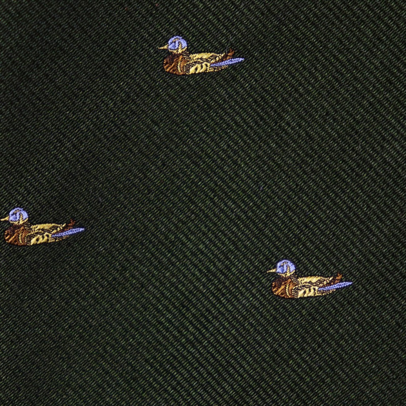 Ducks on Dark Green Jacquard Ducks on Dark Green Jacquard