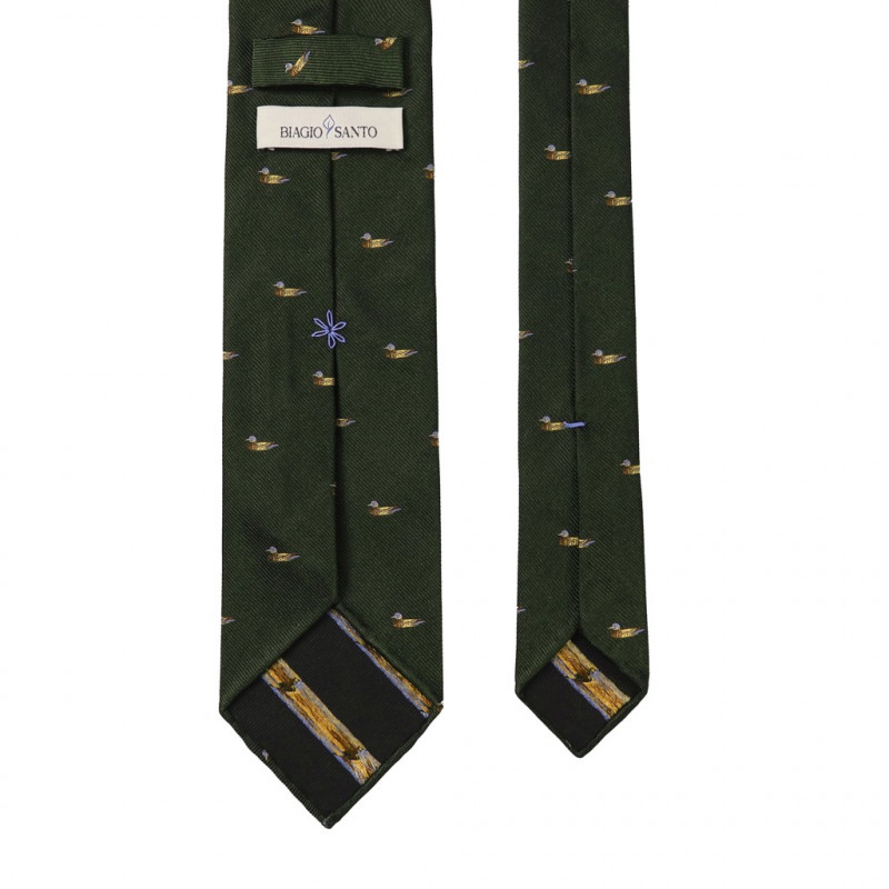 Ducks on Dark Green Jacquard Ducks on Dark Green Jacquard