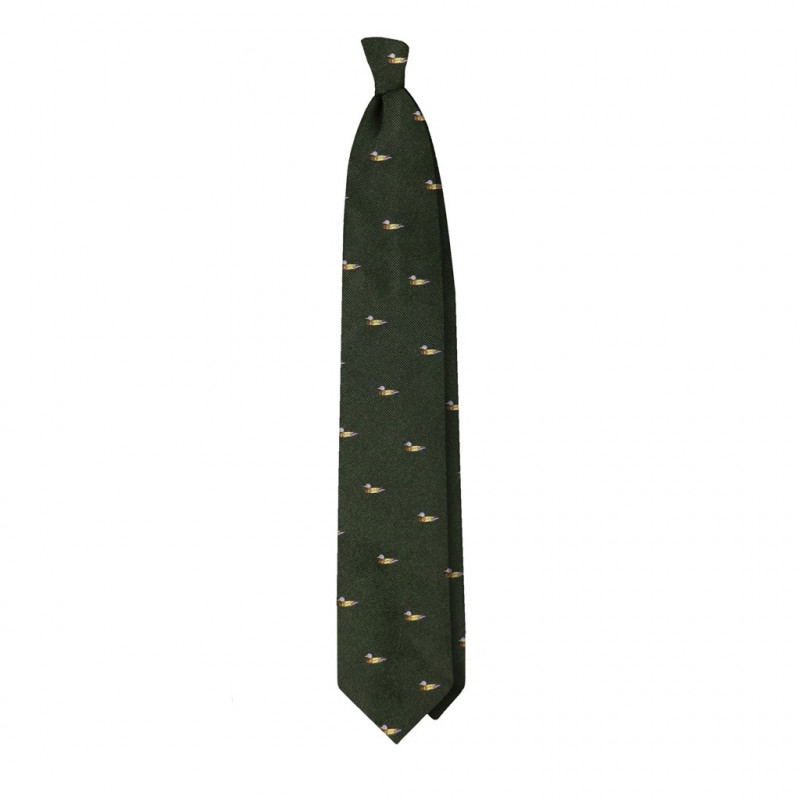 Ducks on Dark Green Jacquard Ducks on Dark Green Jacquard
