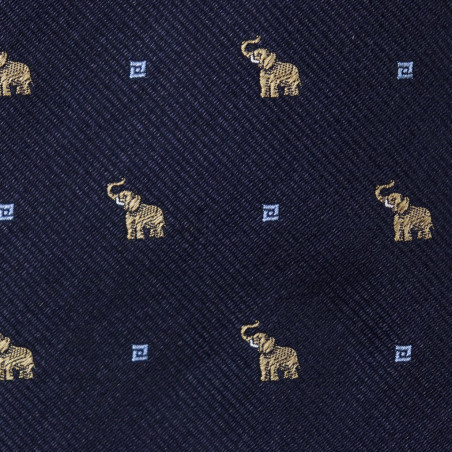 Elefanti su Jacquard Navy