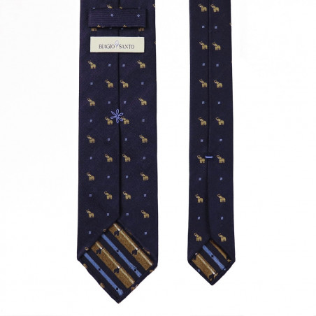 Elefanti su Jacquard Navy