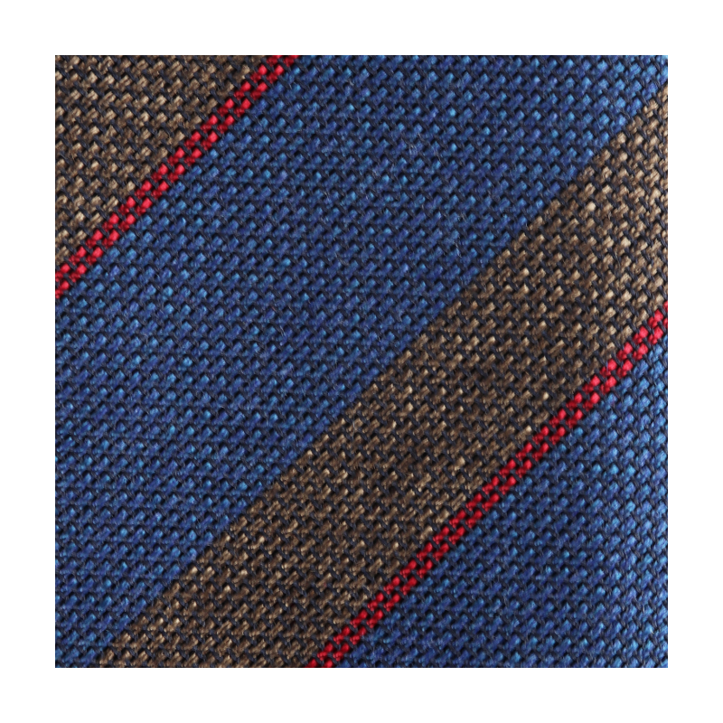 Riga in garza blu e marrone