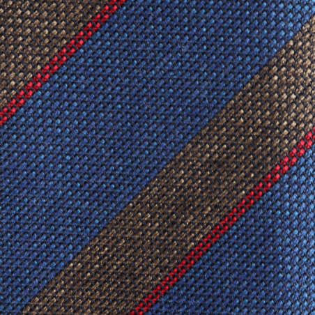 Riga in garza blu e marrone