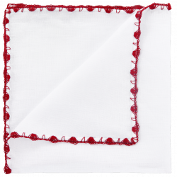 Pochette rossa con uncinetto ad archi 2