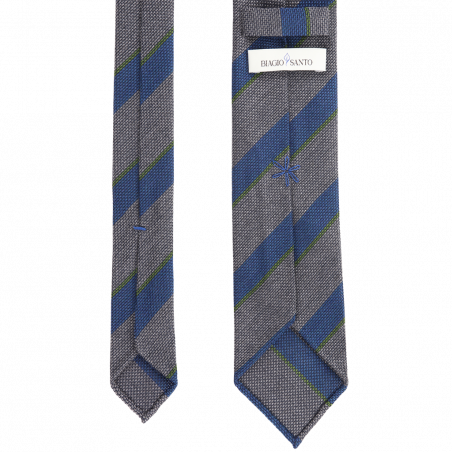 Riga in garza blu e grigio Riga in garza blu e grigio