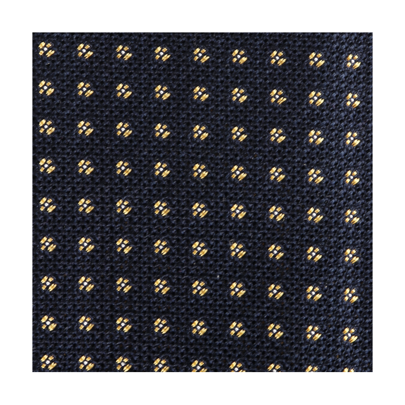 7 folds navy grenadine yellow micro-pattern