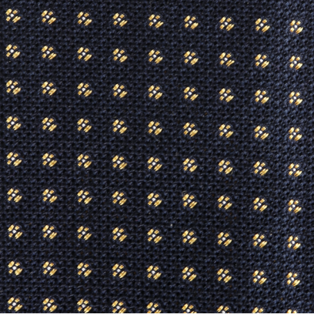 7 folds navy grenadine yellow micro-pattern 7 folds navy grenadine yellow micro-pattern