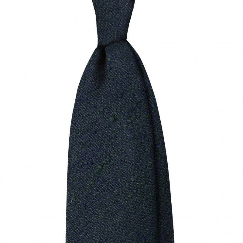 7 pieghe shantung melange navy e verde