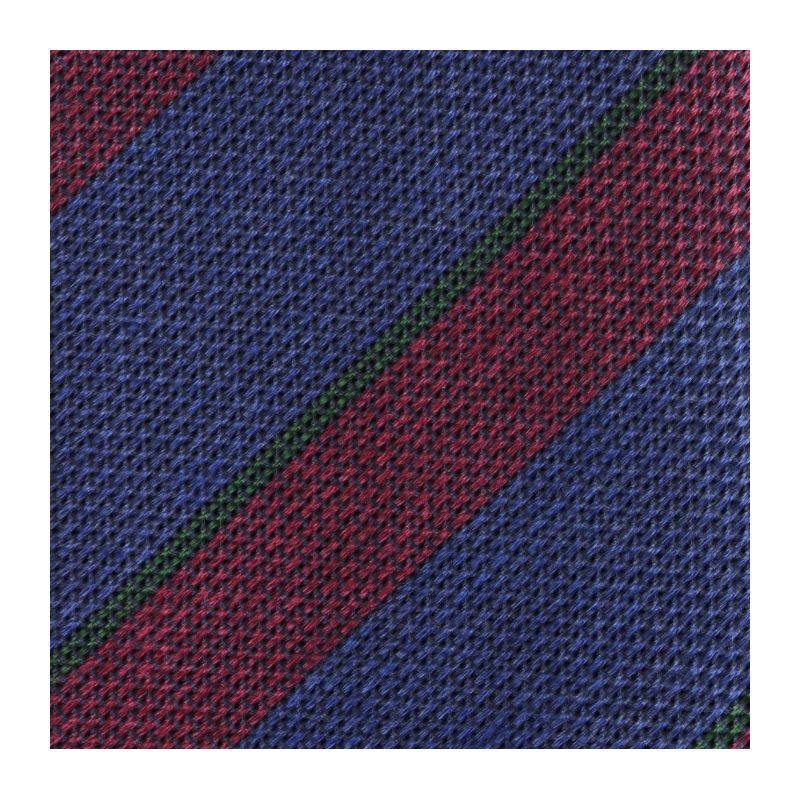 Riga in garza blu e burgundy