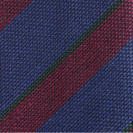 Riga in garza blu e burgundy