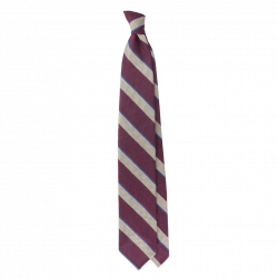 Riga in garza burgundy e crema