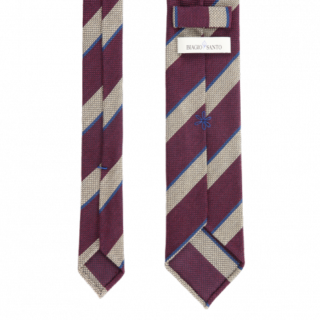 Riga in garza burgundy e crema