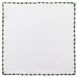 Pochette verde con uncinetto ad archi