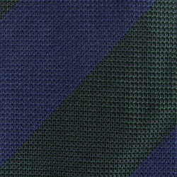 Navy dark green block grenadine stripes 2
