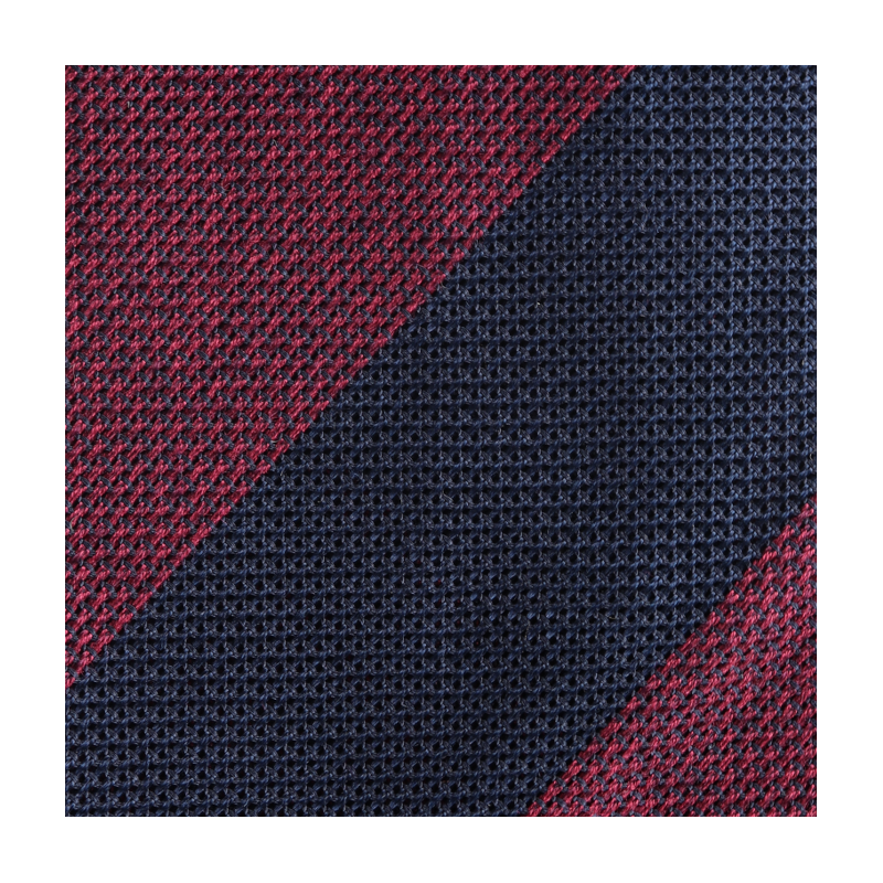Navy burgundy block grenadine stripes