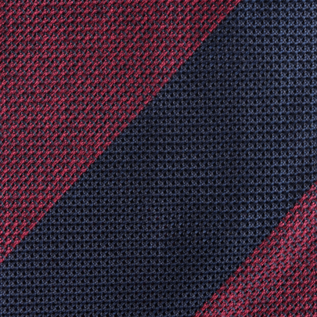 Navy burgundy block grenadine stripes