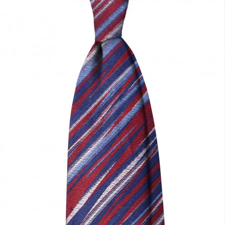 7 folds multistripes red jacquard 7 folds multistripes red jacquard