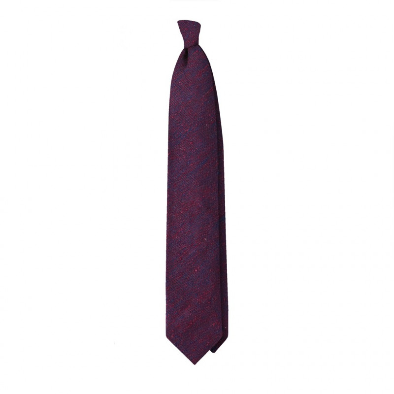 7 folds shantung melange navy and burgundy