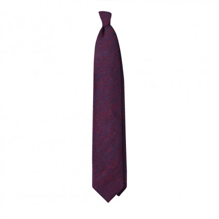 7 folds shantung melange navy and burgundy