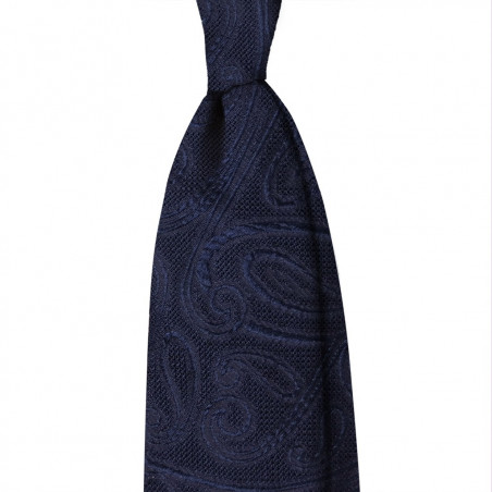 7 folds navy grenadine paisley 7 folds navy grenadine paisley