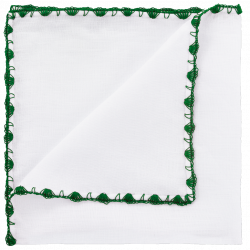 Pochette verde con uncinetto ad archi 2